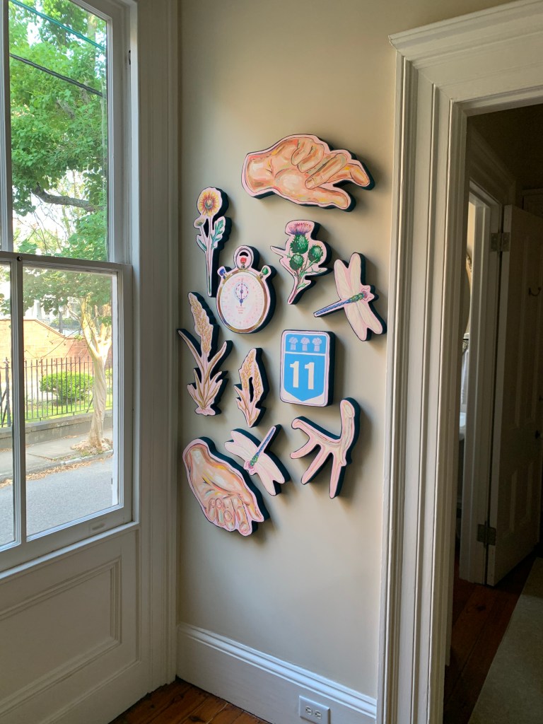 An example of my sister's in progress art.